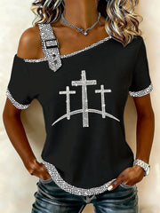 Women's Faith Off-the-Shoulder Short-Sleeve T-Shirt