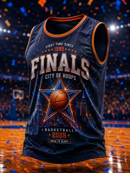 Men's Classic Basketball Fan Graphic Print Vest Top