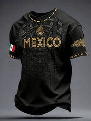 Men's Mexico Football Lover Printed T-shirt