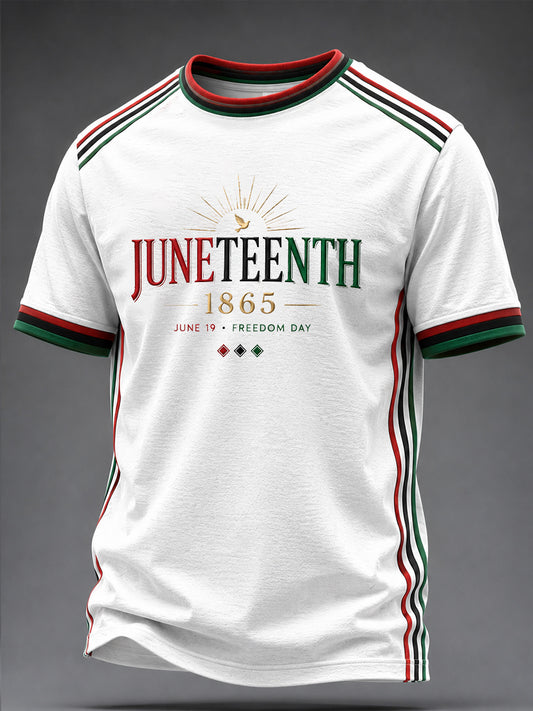 Men's Juneteenth Design Printed T-shirt