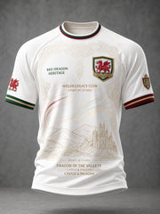 Men's Welsh Dragon Printed Casual short sleeves t-shirt