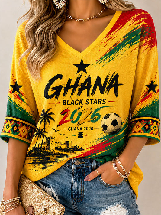 Women's 2026 Ghana Football Style T-shirt