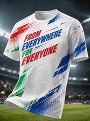 Men's 2026 Football Lover Graphic Commemorative T-Shirt