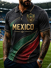 Men's Mexico Football Printed polo shirt