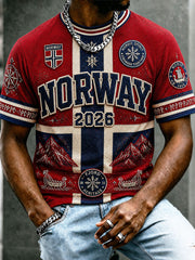 Men's Norway Football Casual Sport-Style Unisex T-Shirt