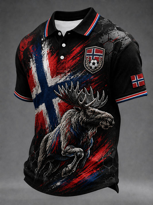 Men's Heia Norge Football Fan Graphic Shirt