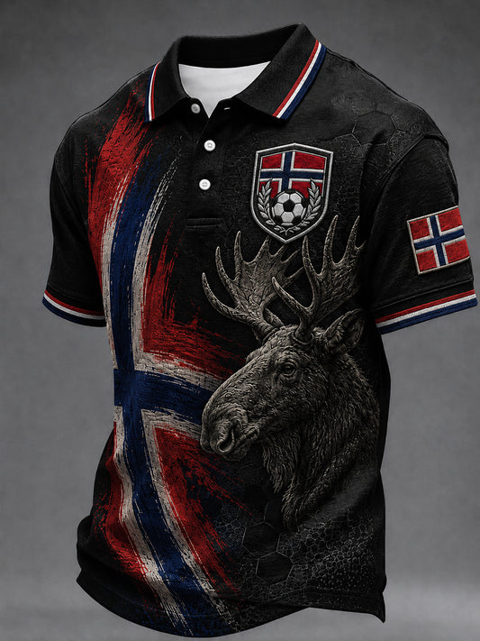 Men's Heia Norge Football Fan Graphic Shirt