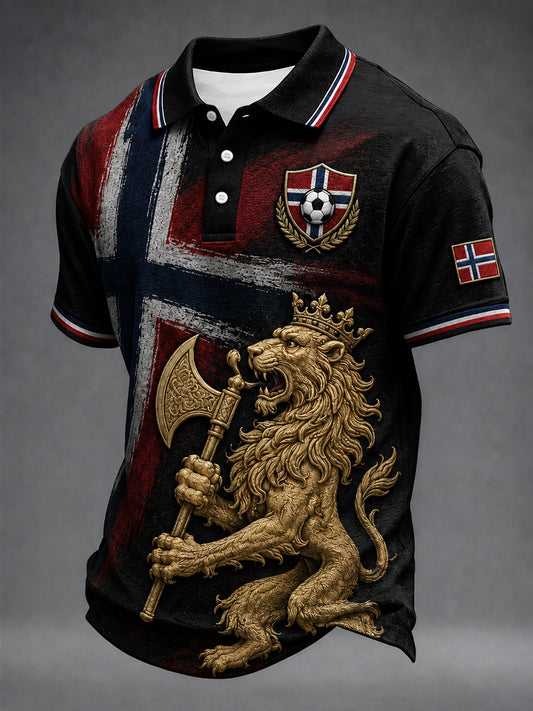 Men's Heia Norge Football Fan Graphic Shirt