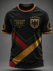 Men's Deutschland Football Fan Graphic Print T-shirt