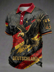 Men's Deutschland Print Short Sleeves Shirt