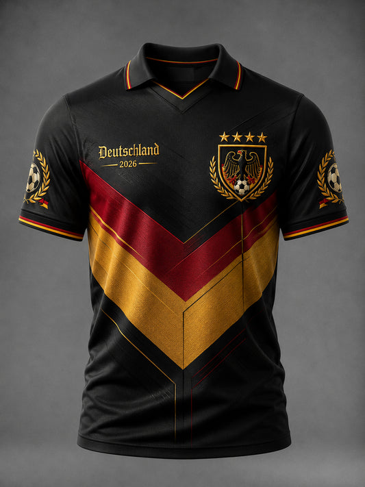 Men's Deutschland Football Fan Graphic Print T-shirt
