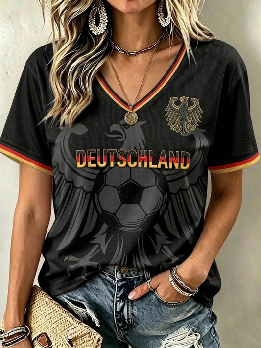 Women's German Football Fan 2026 Print T-shirt