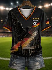 Women's German Football Fan 2026 Print T-shirt