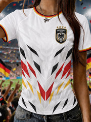 Women's German Football Fan Print T-shirt