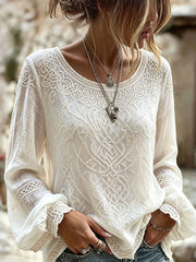 Women's Classy Viking Inspired Celtic Knot Art Print Cotton-Linen Shirt