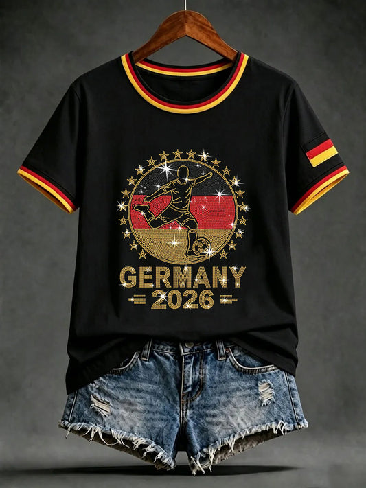 Women's Germany Art Print short-sleeved T-shirt