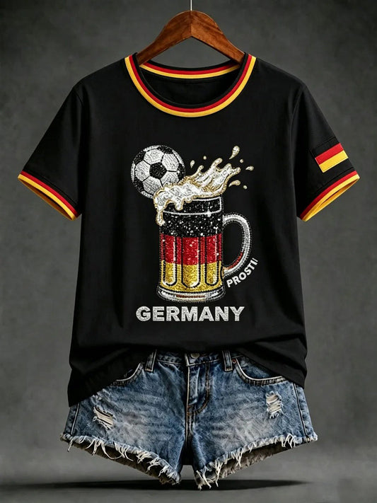 Women's Germany Art Print short-sleeved T-shirt