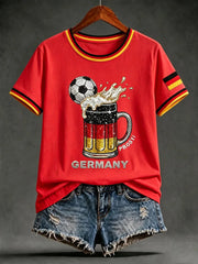 Women's Germany Art Print short-sleeved T-shirt