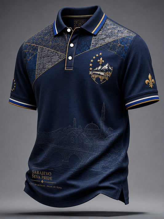 Men's Bosnia Football Lover Dragon Art ZMAJEVI Printed Casual Tops