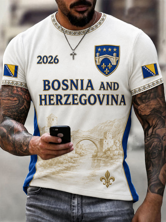 Men's Bosnia And Herzegovina Print Casual Tee