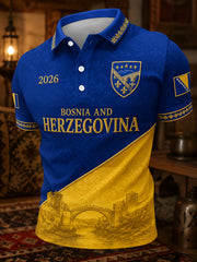 Men's Bosnia And Herzegovina Print Casual Polo