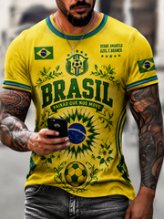 Men's Brazil Printed short sleeves t-shirt