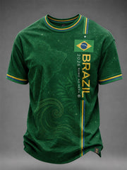 Men's Gift For Football Fans Print Casual Tee