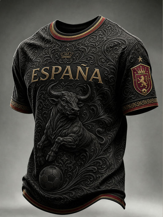 Men's Spain Football Short Sleeves T-shirt