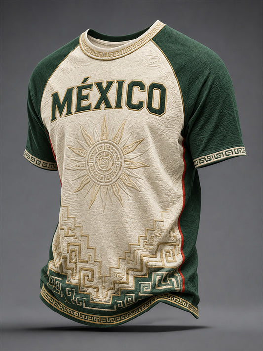 Men's Mexican Pride Print Casual Tee
