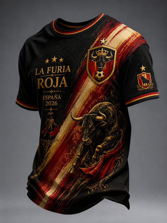 Men's Spain Football Short Sleeves T-shirt
