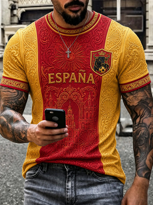 Men's Gift For Football Fans Print Casual Tee
