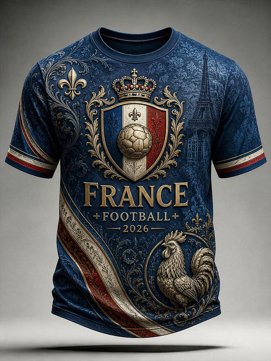 Men's French Football Fan Print T-shirt