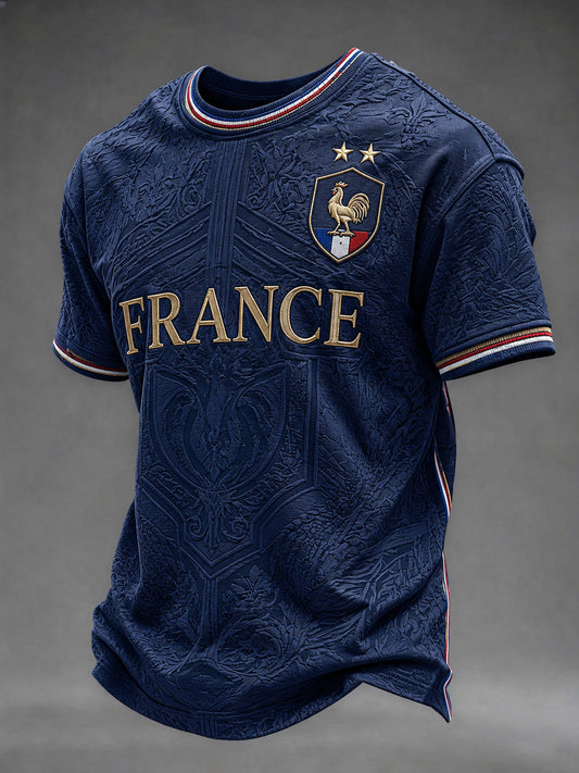 Men's France Football Printed T-shirt