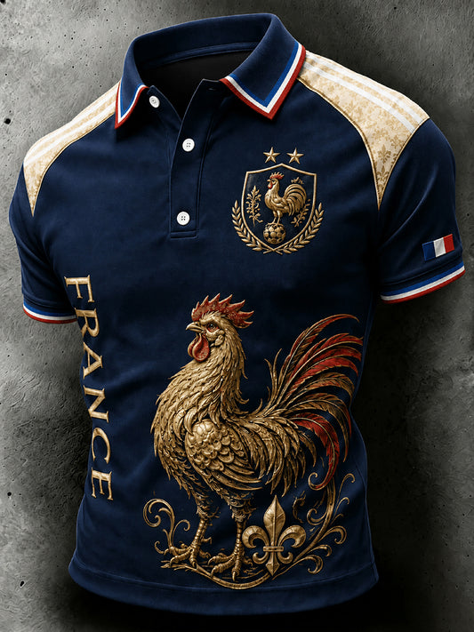 Men's France Football Fan Print Shirt