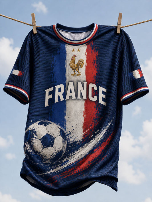 Men's France Football Short Sleeve T-shirt