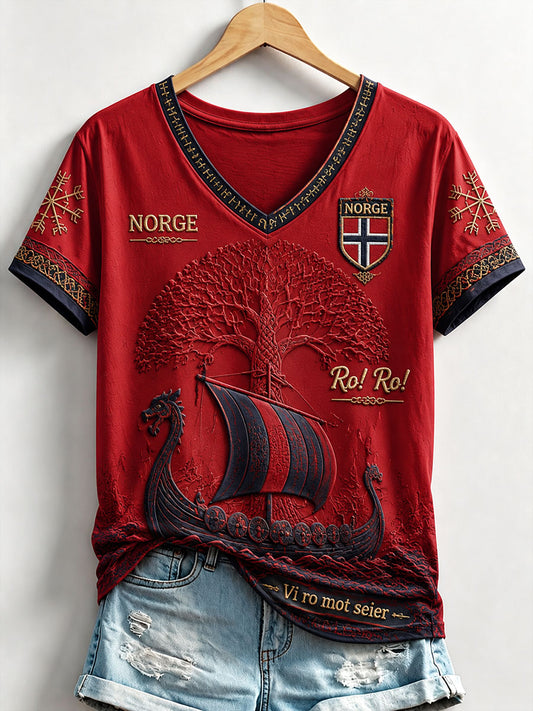 Women's Norway Viking V-Neck T-Shirts