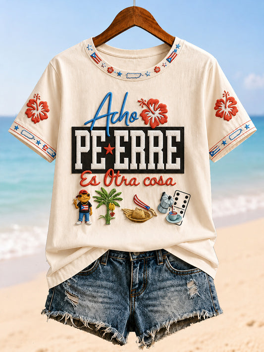 Women's Puerto Rico Pride Art Printed T-shirt