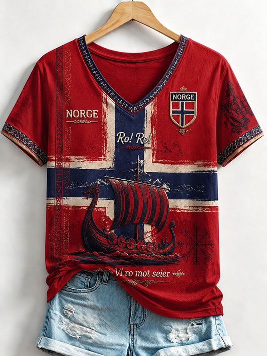 Women's Norway Viking V-Neck T-Shirts