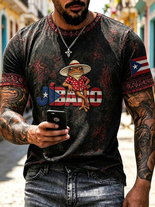 Men's Puerto Rico Printed short sleeves t-shirt