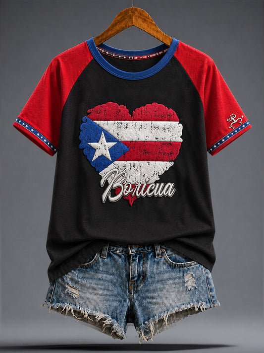 Women's Puerto Rico Art Printed T-shirt