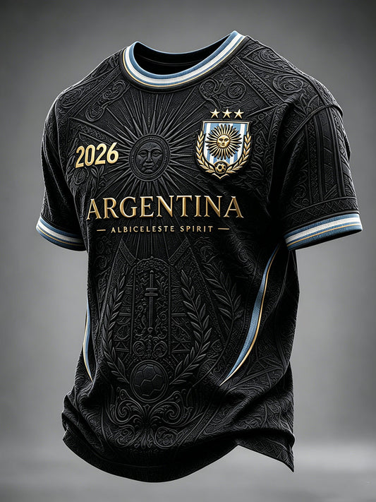 Men's Argentina Football Short Sleeve T-shirt
