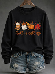 Women's 'Fall Is Calling' Printed Casual Sweatshirt