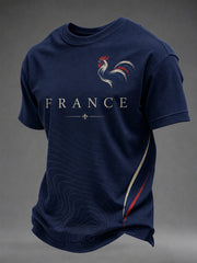 Men's France Print Casual Tee
