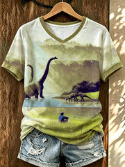 Women's 1947-2026 Memorial Vintage Dinosaur Graphic T-shirt