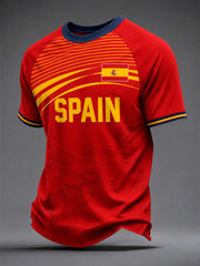 Men's Spain Print Casual Tee