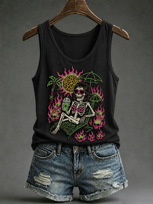 Women's Summerween Print Casual Vest