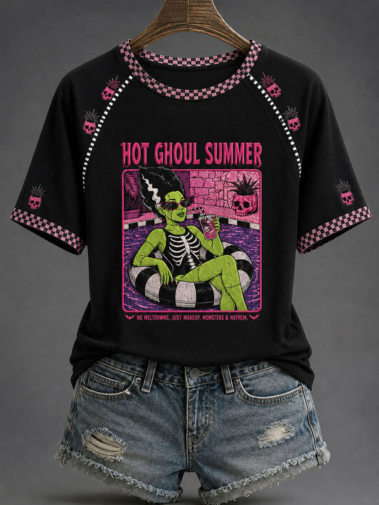 Women's Summerween Print Casual T-Shirt