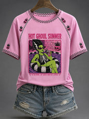 Women's Summerween Print Casual T-Shirt