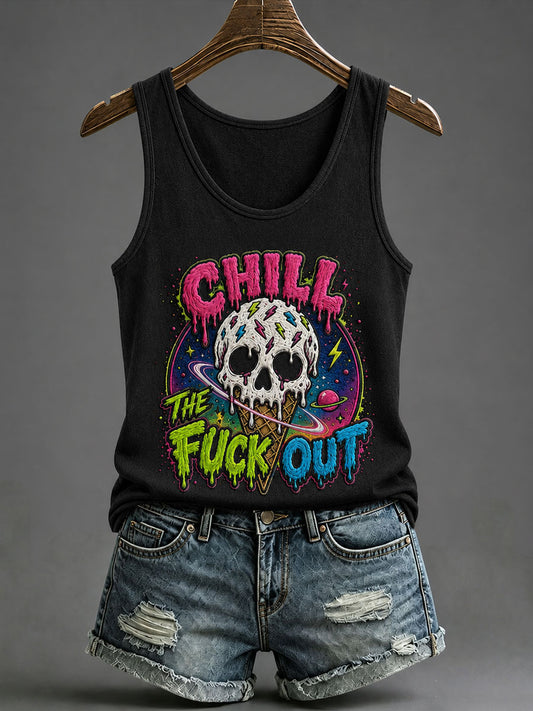 Women's Summerween Print Casual Vest