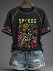 Women's Summerween Print Casual T-Shirt